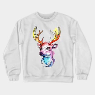 Watercolor Deer Crewneck Sweatshirt